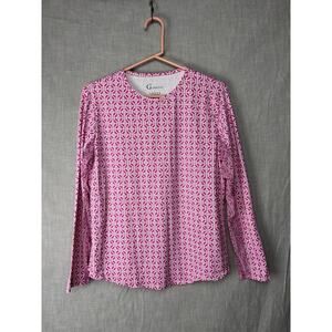 Golf/Tennis G-Lifestyle Olivia Crew Neck Long Sleeve Sz L